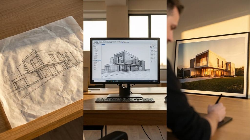 From Sketch to Cinematic Walkthrough: The Full Pipeline